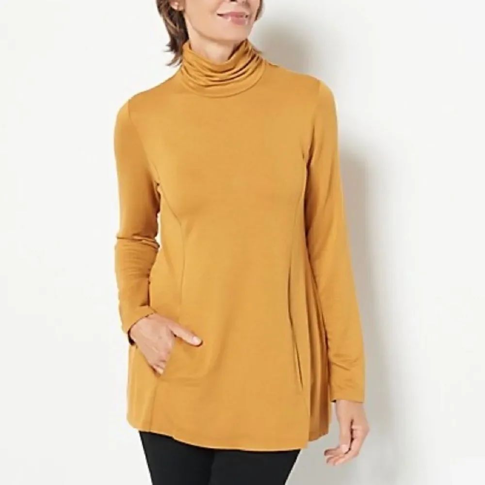 Susan Graver Weekend Jersey Turtleneck Tunic